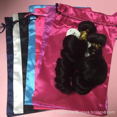 Desgin Your Custom Logo Hair Extension Packaging,Beautiful Satin hair extension packaging Bags,Buy Hair Get Free Private Labels